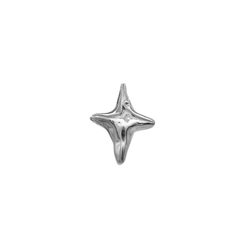 Four-pointed Star Diamond Earrings