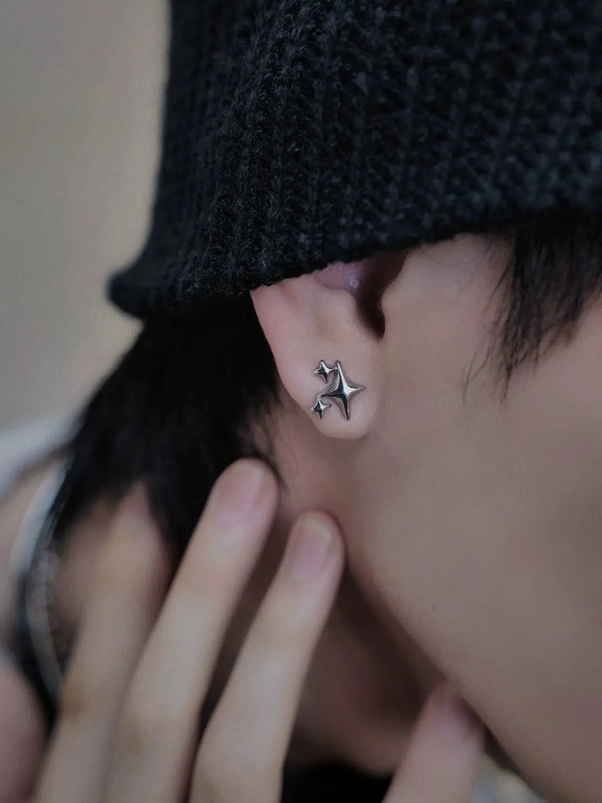 Four-pointed Star Earrings