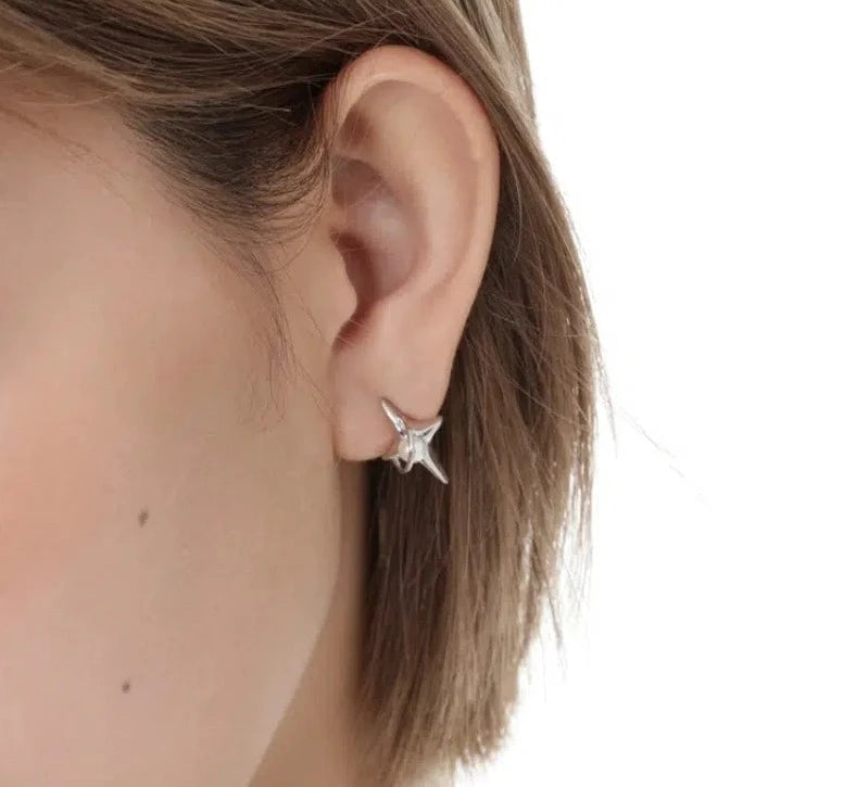 Four-pointed Star Earrings