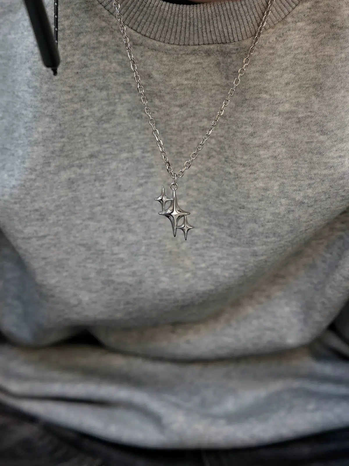Four-pointed Star Pendant Necklace