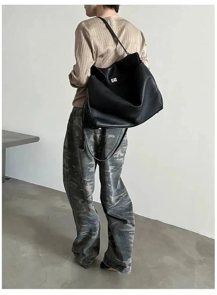 Front Pocket Washed Camouflage Jeans