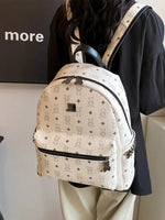 Front Pocket Zipper Patterned Backpack