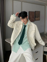 Front Pockets Classic Leather Jacket