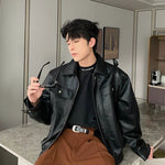 Front Pockets Classic Leather Jacket