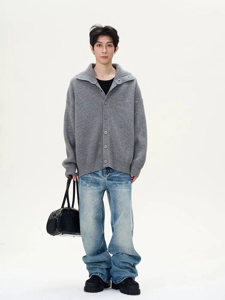 Front Pockets Wide-Leg Denim Pants