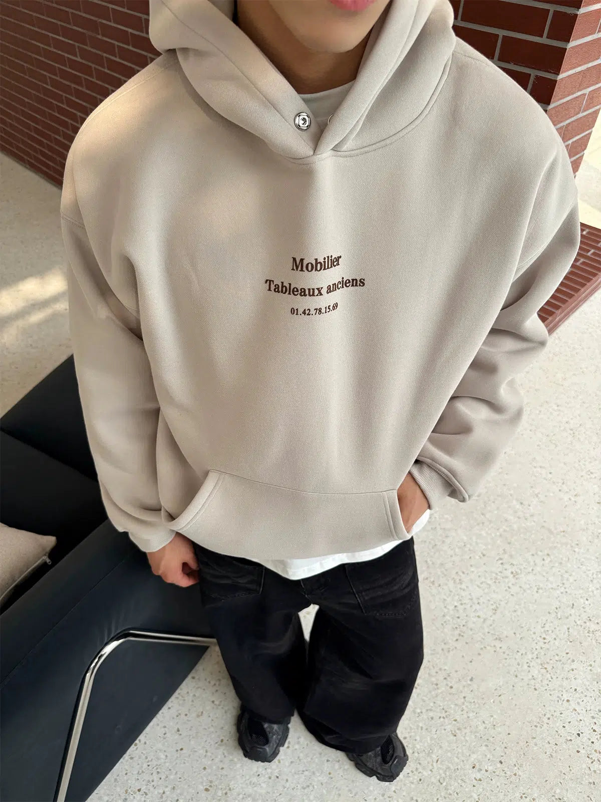 Front Print Hooded Sweatshirt