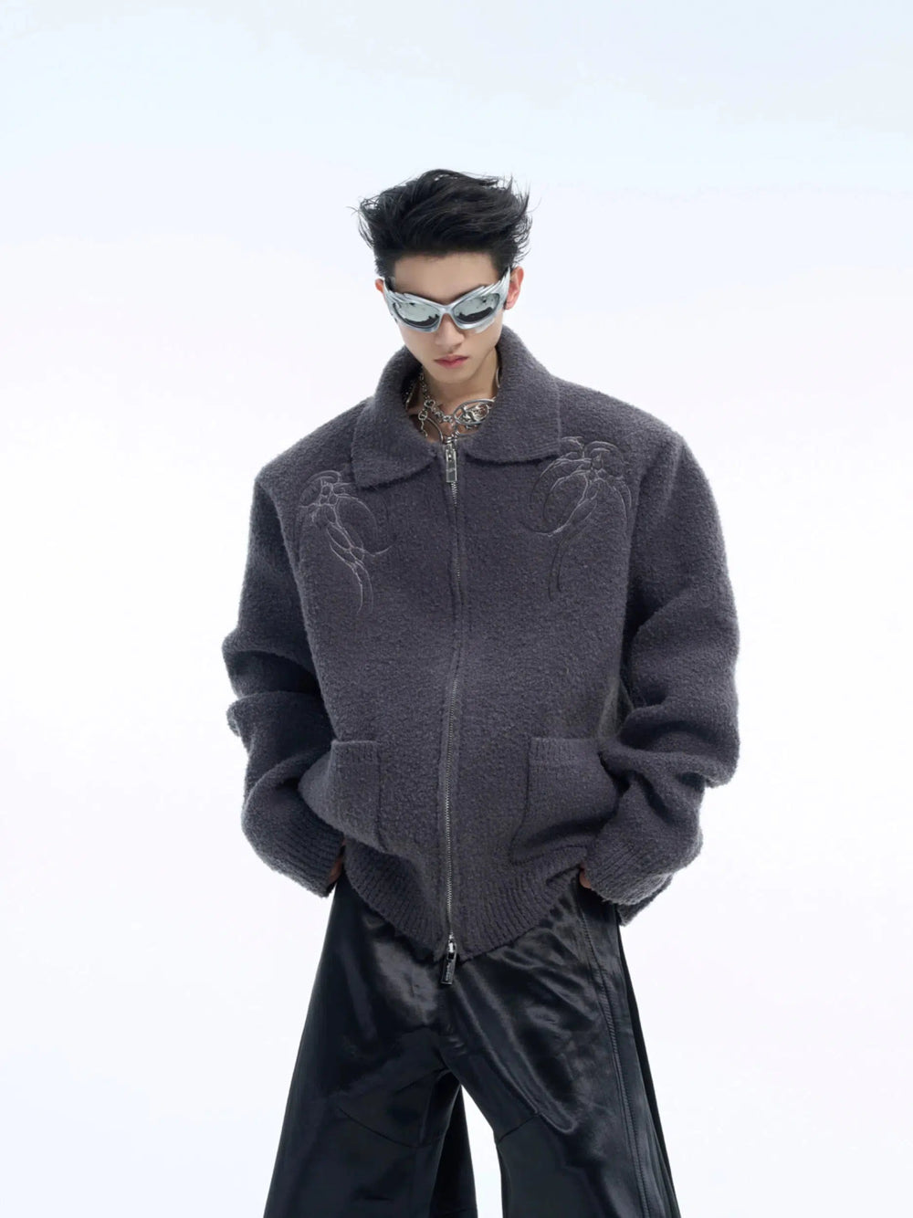 Front Zip Sweater with Pockets