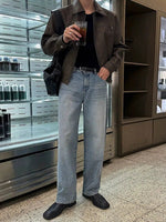 Front Zipper Leather Jacket