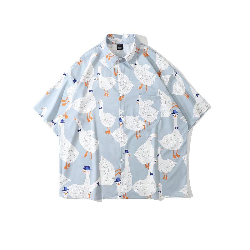 Full Printed Animal Short-sleeved Shirt