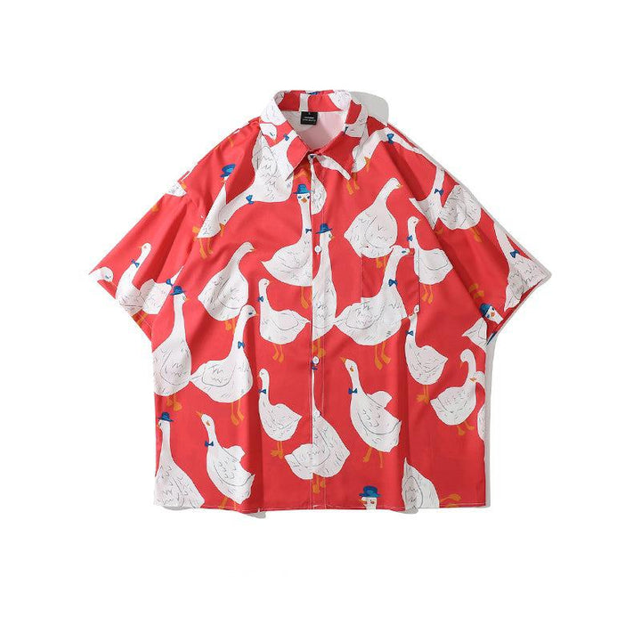 Full Printed Animal Short-sleeved Shirt