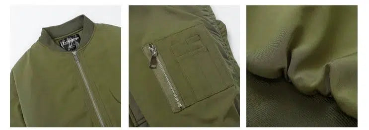 Full Zip Bomber Quilted Jacket