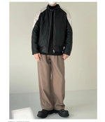 Full Zip Color Block Leather Jacket