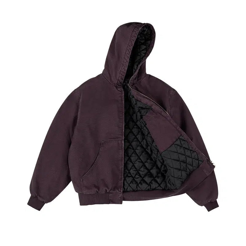 Dyed Washed Hooded Jacket