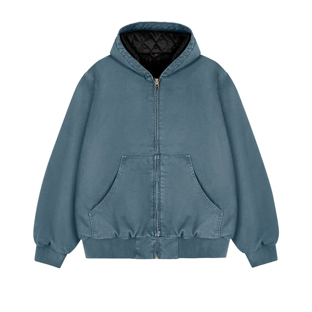 Dyed Washed Hooded Jacket