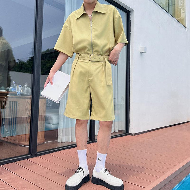 Full Zip Short Sleeve Shirt & Shorts