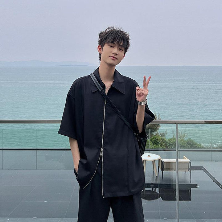 Full Zip Short Sleeve Shirt & Shorts