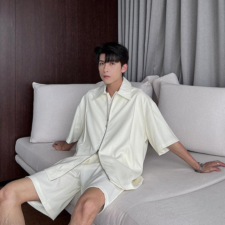 Full Zip Short Sleeve Shirt & Shorts