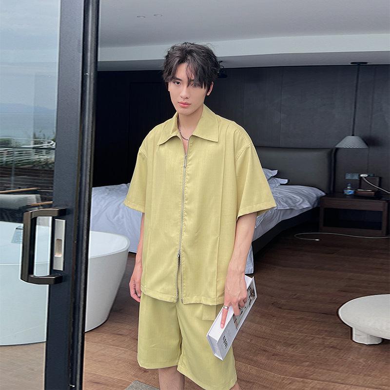 Full Zip Short Sleeve Shirt & Shorts