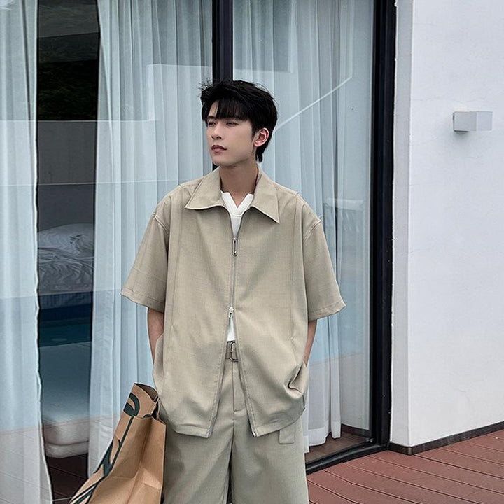 Full Zip Short Sleeve Shirt & Shorts