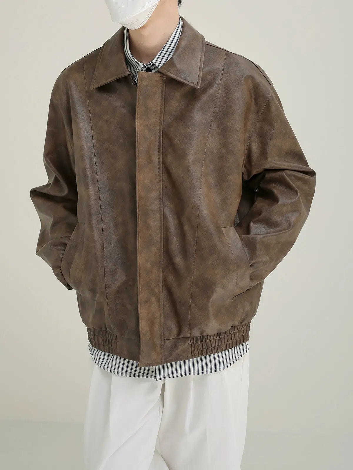 Full-zip Leather Jacket