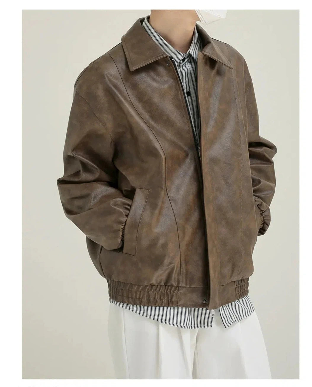 Full-zip Leather Jacket