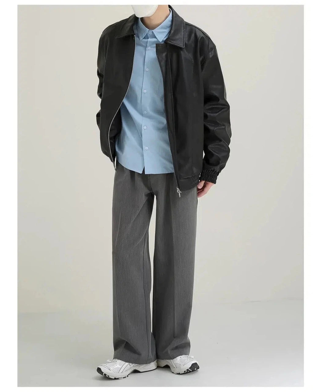 Full-zip Leather Jacket