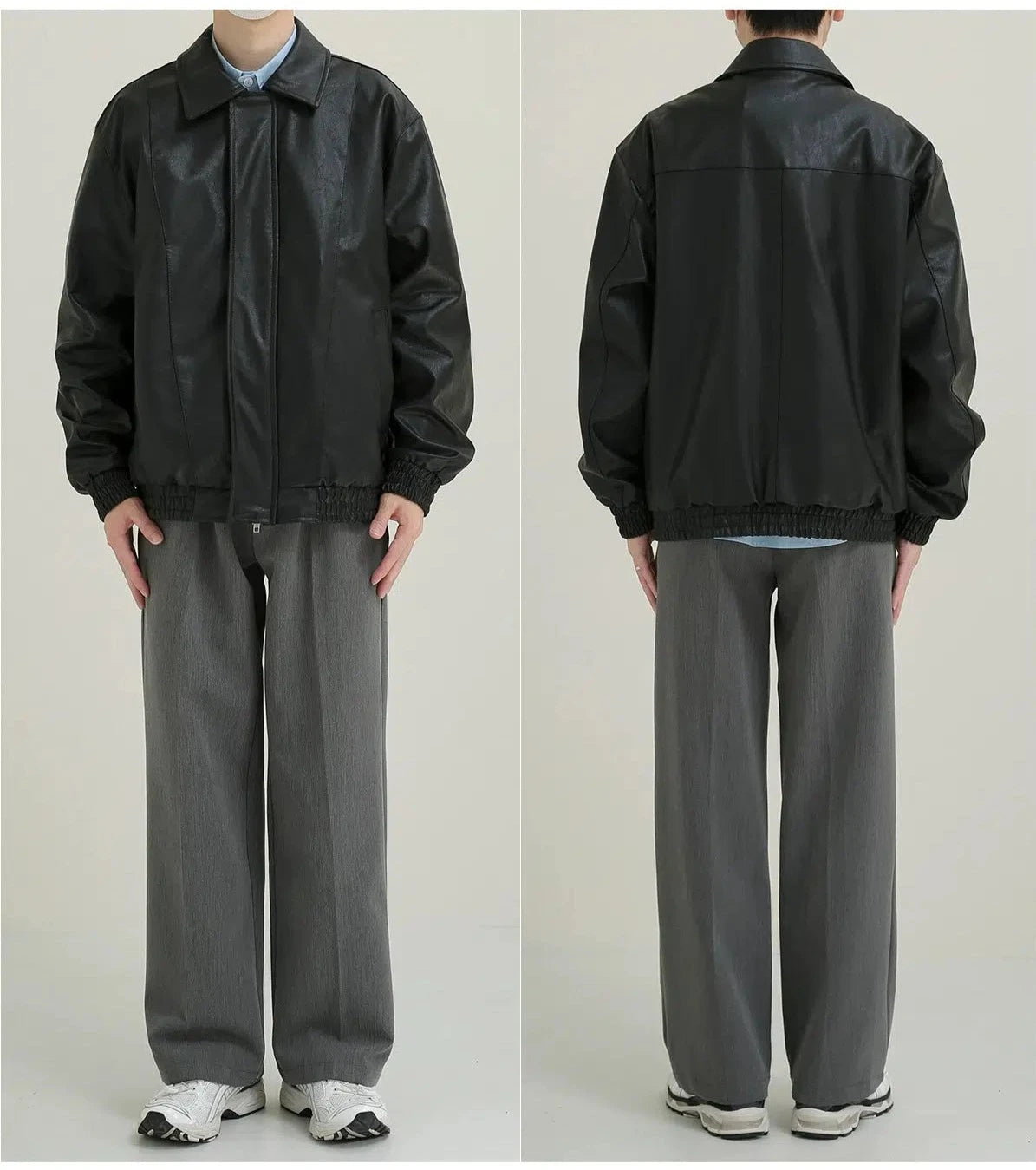 Full-zip Leather Jacket