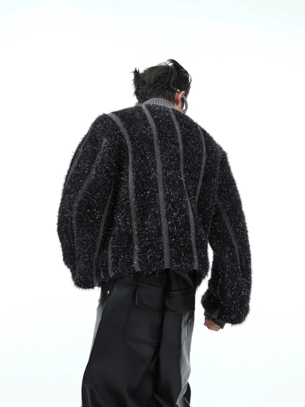Furry Zip Up Sweater