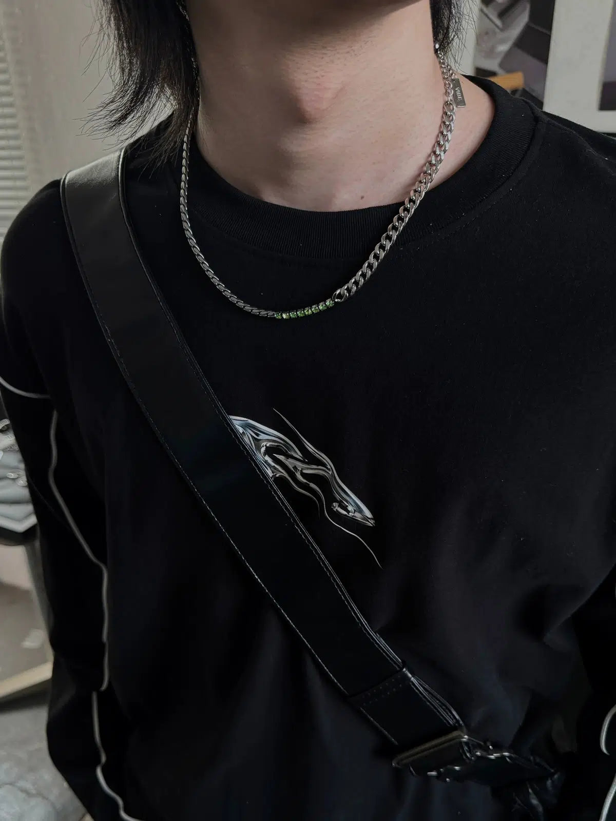 Gemstone Detail Chic Chain Necklace