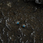 Gemstone Starburst Stud Earrings