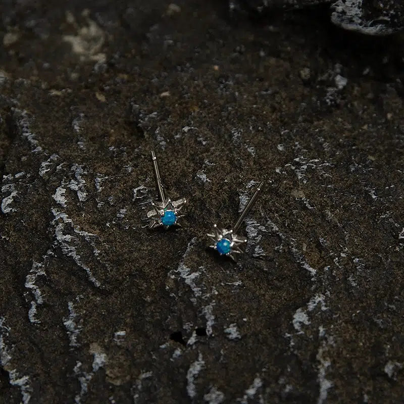 Gemstone Starburst Stud Earrings