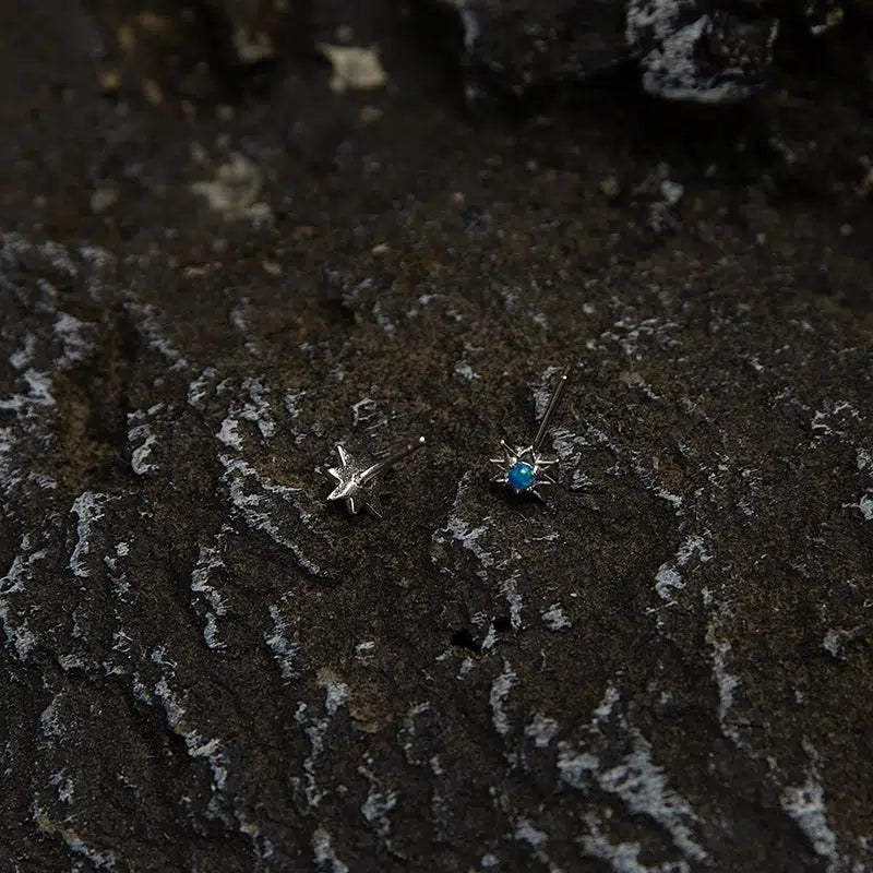 Gemstone Starburst Stud Earrings