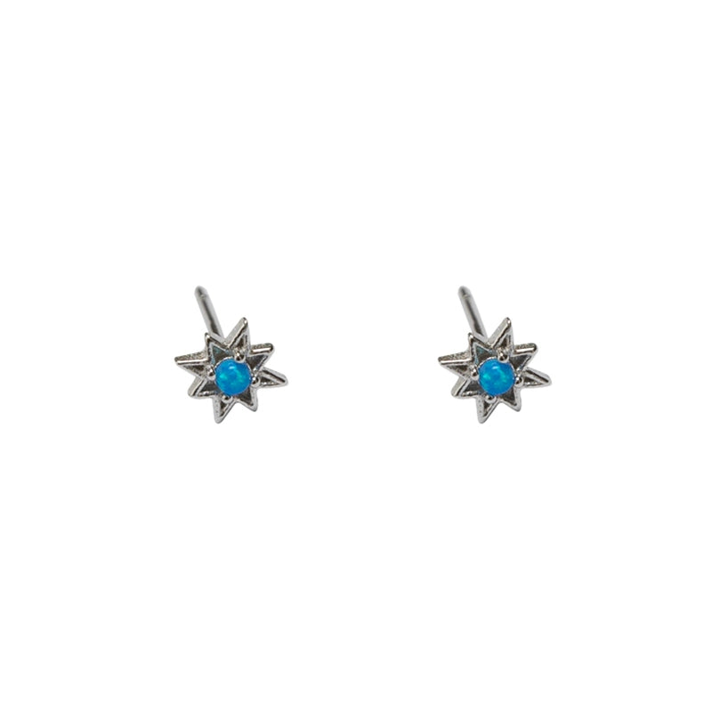 Gemstone Starburst Stud Earrings