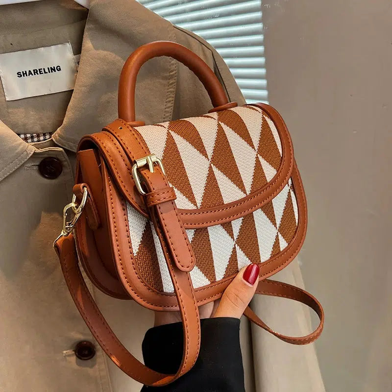 Geometric Pattern Crossbody Bag