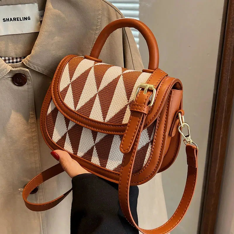 Geometric Pattern Crossbody Bag