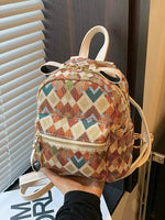 Geometric Pattern Mini Backpack