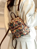 Geometric Pattern Mini Backpack