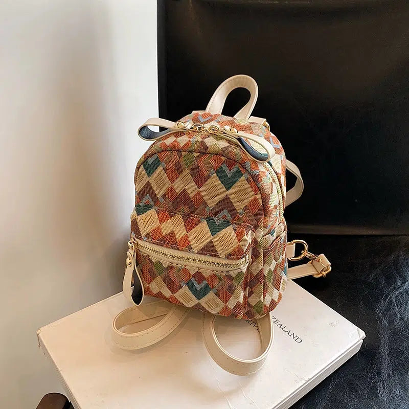 Geometric Pattern Mini Backpack