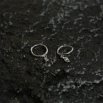 Geometric Pendant Hoop Earrings