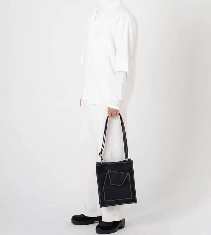 Geometric Pocket Crossbody Bag