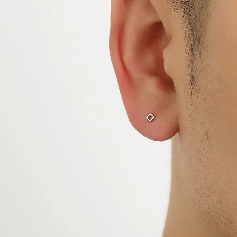 Geometric Square Minimalist Stud Earrings