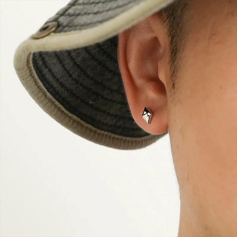 Geometric Sterling Silver Stud Earrings