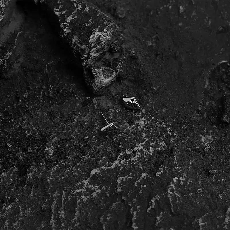 Geometric Sterling Silver Stud Earrings