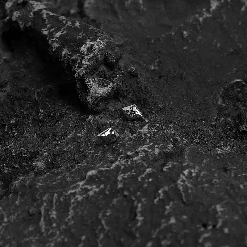 Geometric Sterling Silver Stud Earrings