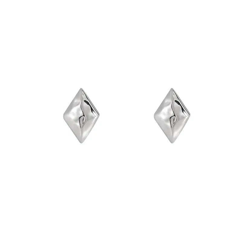 Geometric Sterling Silver Stud Earrings