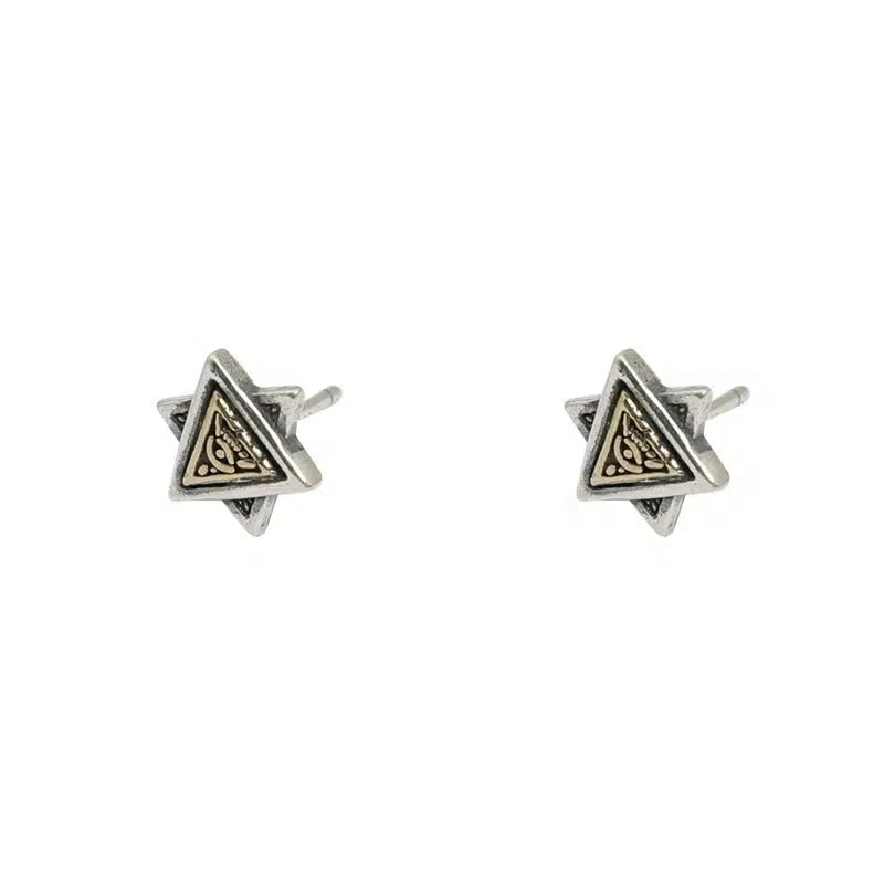 Geometric Triangle Stud Earrings
