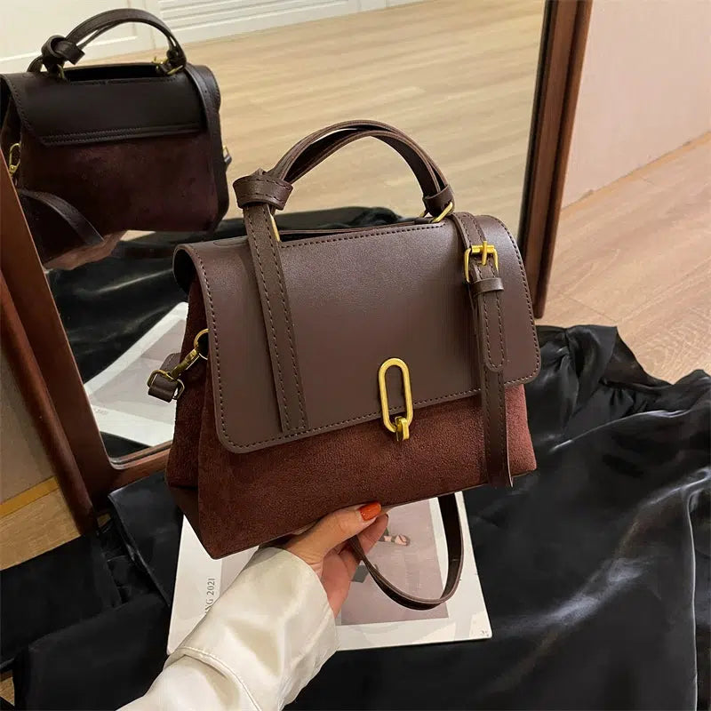 Gold Buckle Small Square Handbag