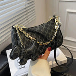 Gold Chain Accent Shoulder Bag