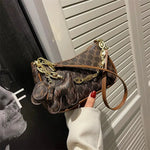 Gold Chain Accent Shoulder Bag