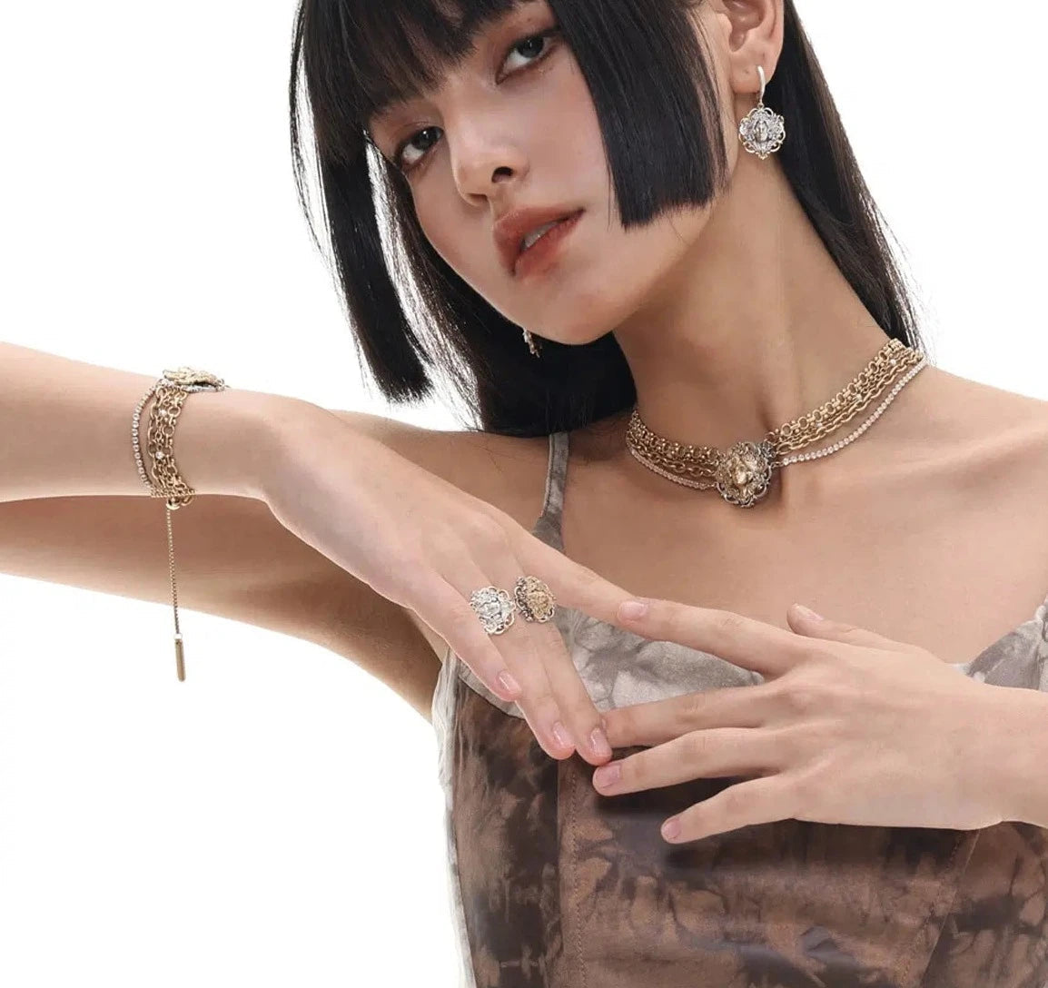 Gold Medusa Bracelet